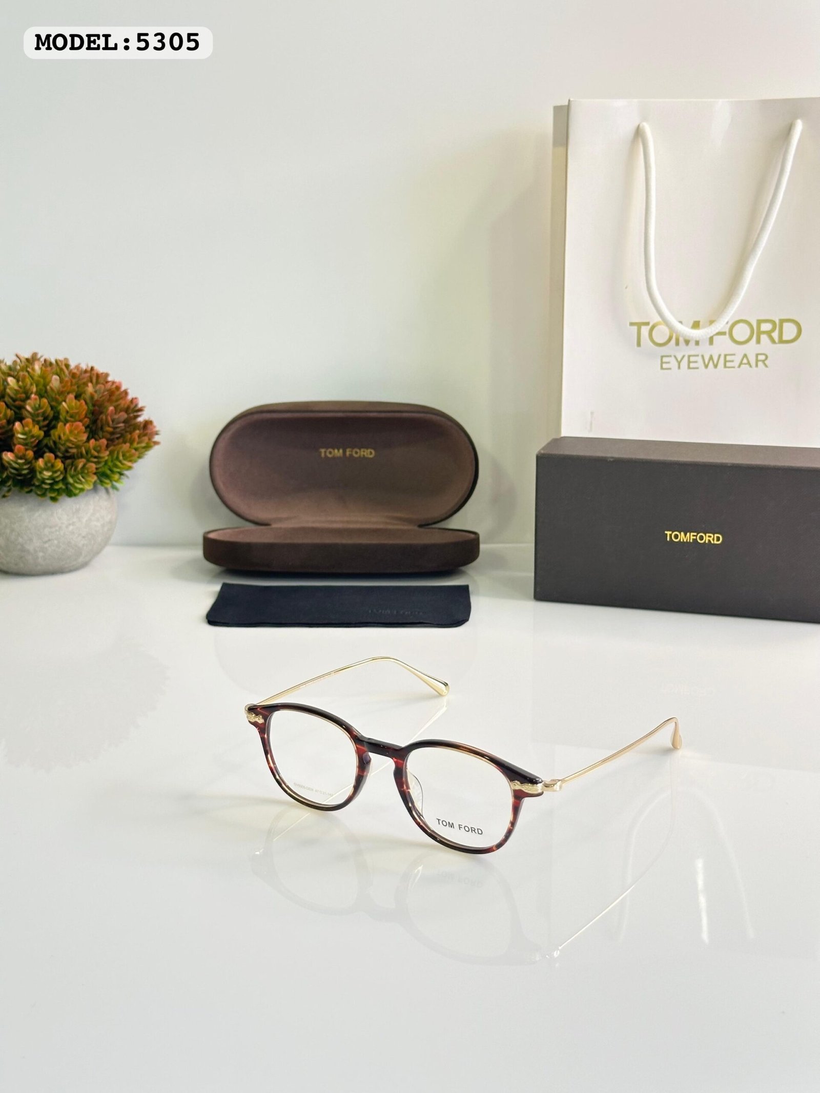 Tomford Gold Tiger Frame