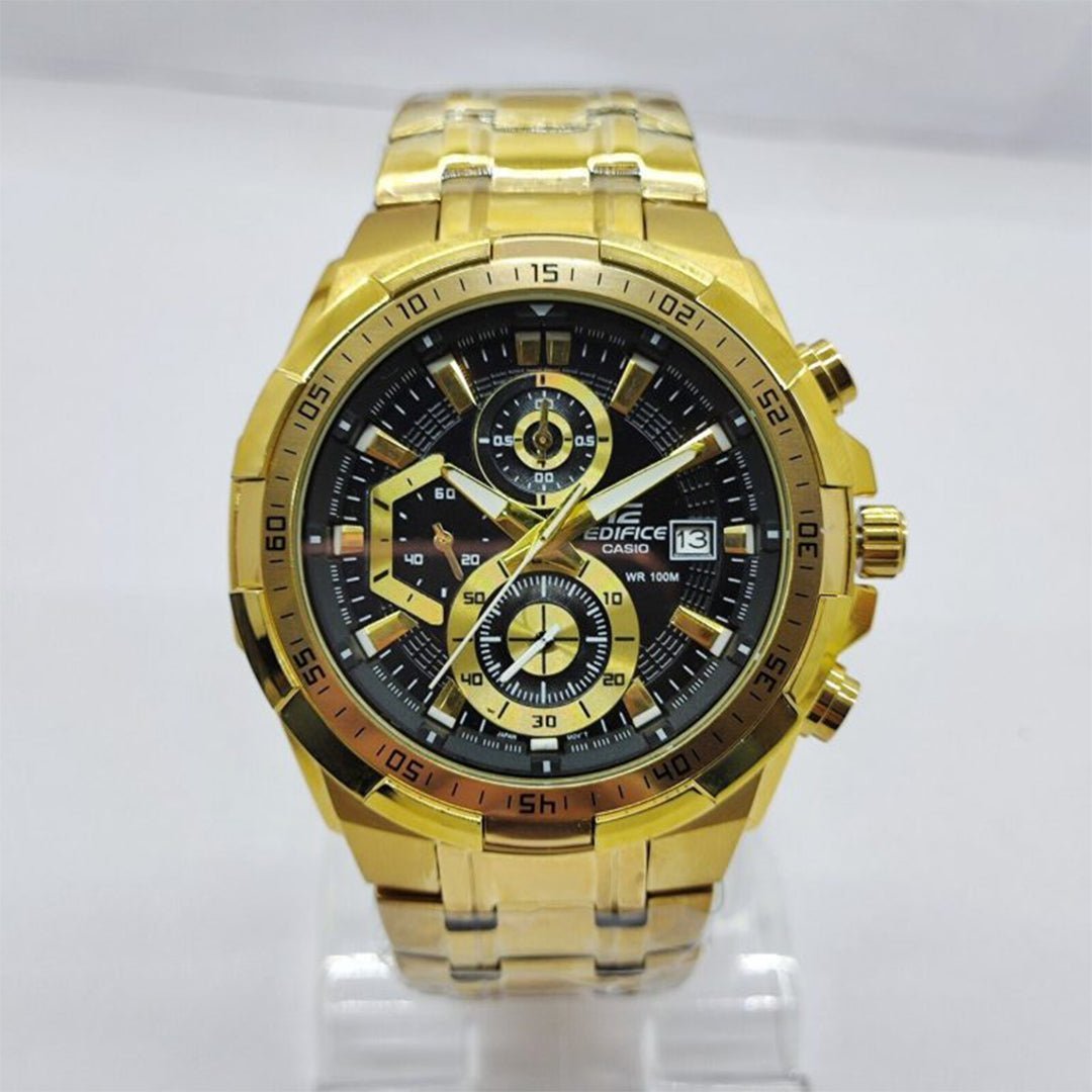 Edifice Gold Black Metal Watch