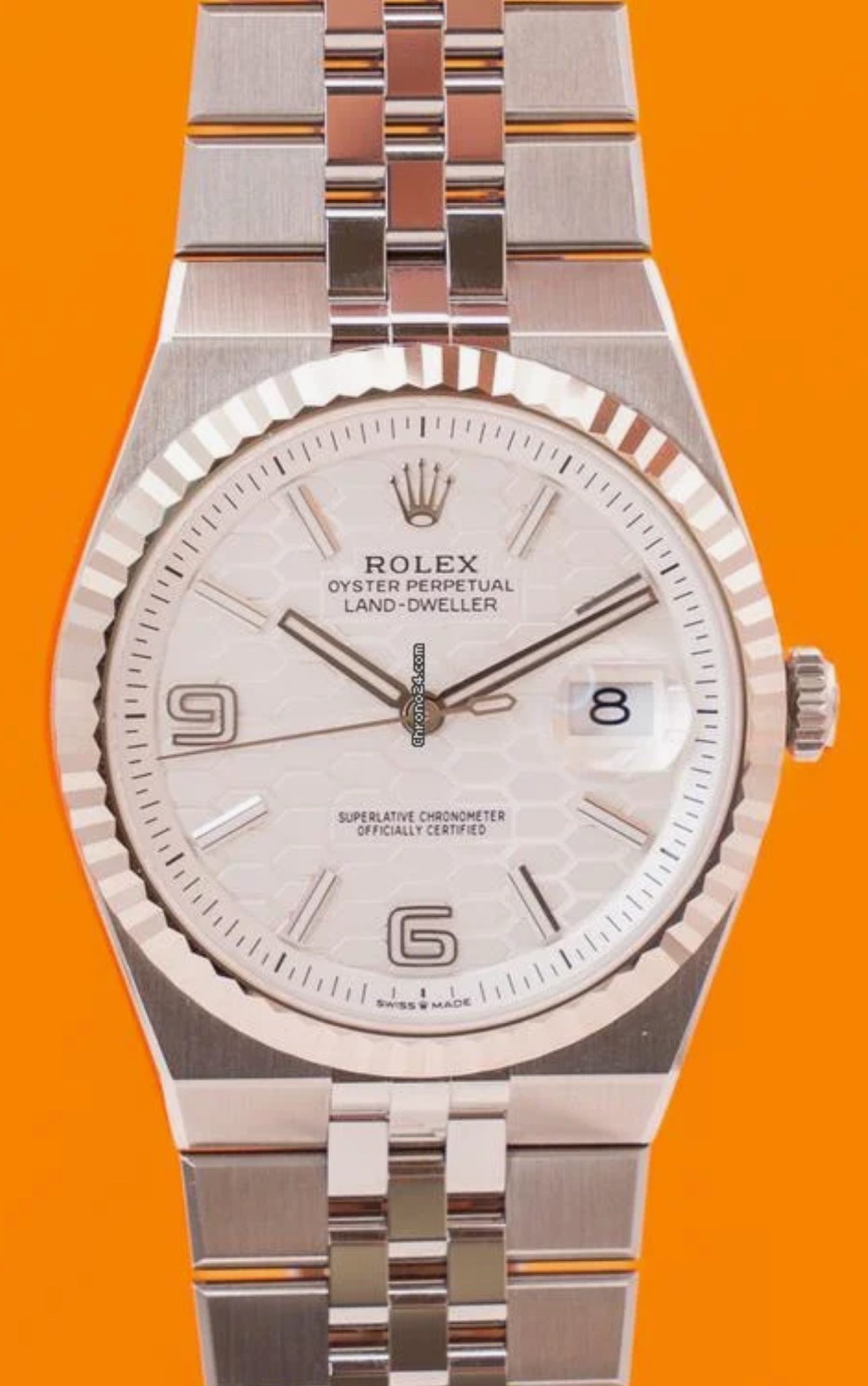 ROLEX LAND DWELLER AAA 2025 SILVER WHITE DIAL PREMIUM QUALITY WATCH