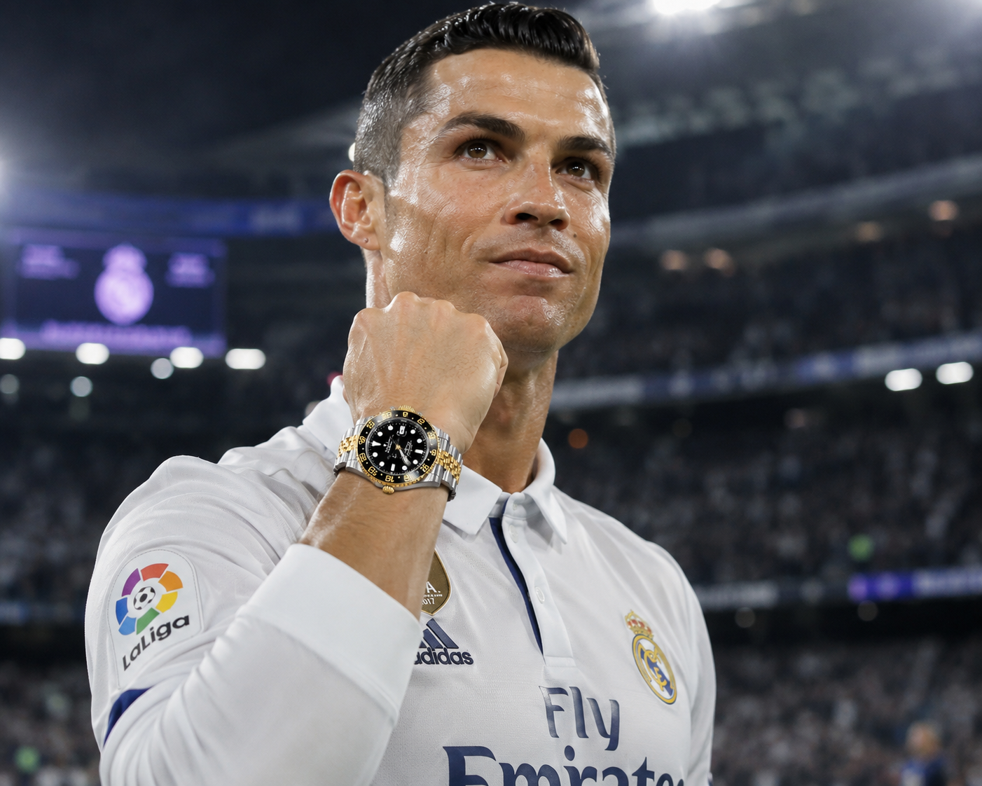 ROLEX GMT MASTER II [BLACK / GOLD / SILVER] 1809025 cristiano ronaldo edition premium quality watch