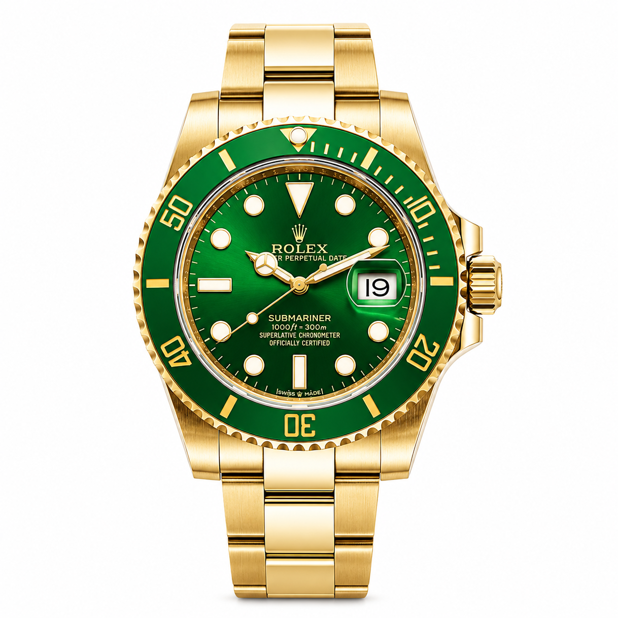 ROLEX SUBMARINE GOLD GREEN WATCH 2745310