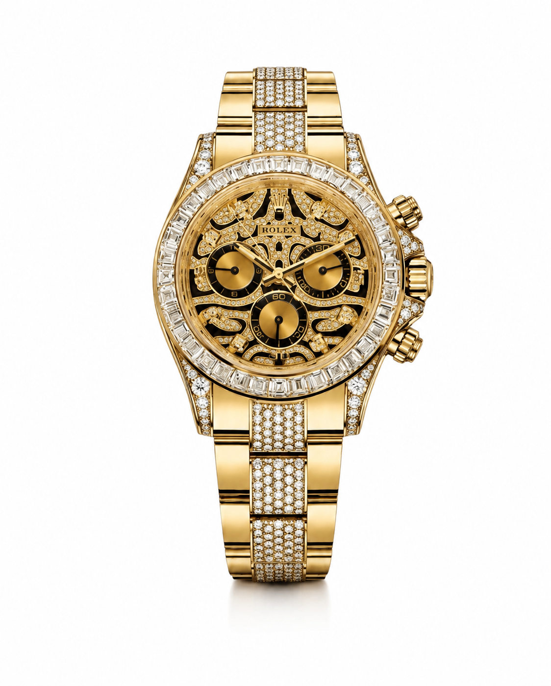 Rolex Daytona Ramzan Special AAA Gold Diamond Metal Watch 200786