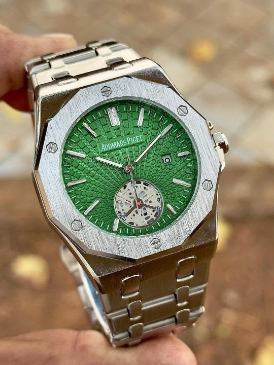 AUDEMARS PIGUET SILVER GREEN AAA  PREMIUM QUALITY WATCH