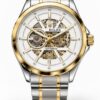 Rolex automatic Imperial White Skeleton Watch – Gold & Silver Edition.